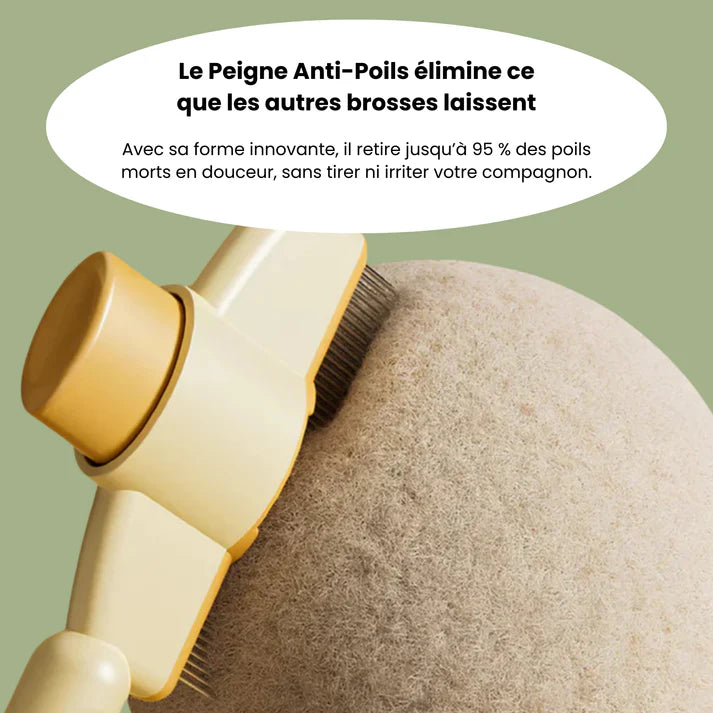 Brosse anti-poil pour chat